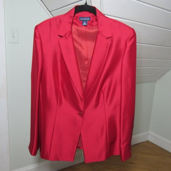 Ann Taylor Jackets & Blazers - Ann Taylor 100% Silk Blazer Single Button Women's 14